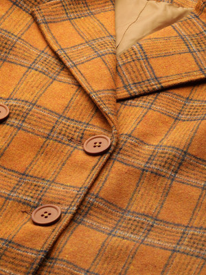 Dressberry Polyester Checkered Coat