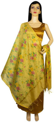 Way2Like Art Silk Floral Print Women Dupatta