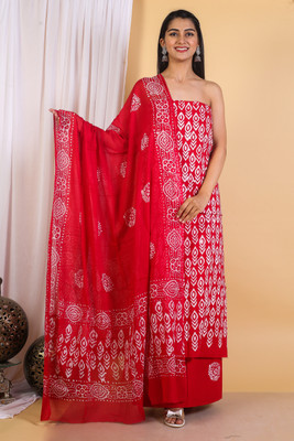 NISHIRE Cotton Blend Printed Salwar Suit Material