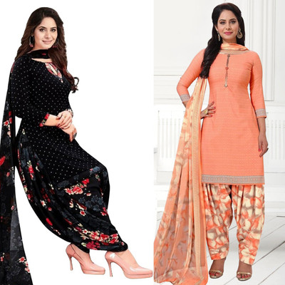 YASHIKA Crepe Printed Salwar Suit Material