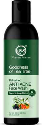 Nuerma Science Tea Tree Anti Acne  to Control Oily Skin, Acne & Acne Marks Face Wash(100 ml)