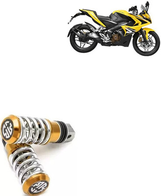 SEMAPHORE Spring Coiled Universal Bike Foot Rest For Bajaj Pulsar 220 DTS-i Foot Rest(Gold)