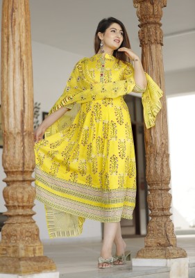 Bunny Fashion Flared/A-line Gown(Yellow)