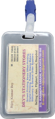 Dey 's stationery store Plastic ID Badge Holder(Pack of 1)