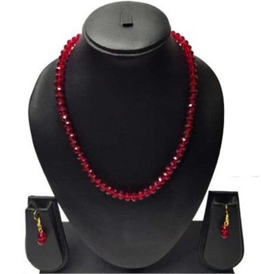 DebasreesMayank Crystal Red Jewellery Set(Pack of 1)
