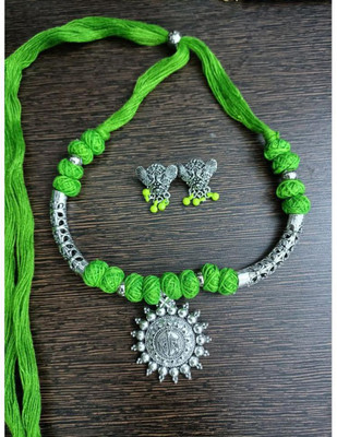 MAYANKS Fabric Green Jewellery Set(Pack of 1)