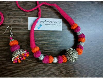 Mayank Fabric Multicolor Jewellery Set(Pack of 1)