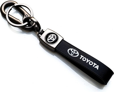 gtrp PREMIUM LEATHER AND STEEL KEYCHAINS & KEYRINGS COMPATIBLE WITH TOYOTA Key Chain