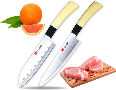 Ying Guns 1 Pc Stainless Steel Knife Set Professional Chef Knife with Wooden Handle Multi Purpose Kitchen Knife (2 SET)