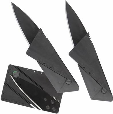 DSTECHBAR Credit Card Knife Pocket Knife Fits Perfect in Your Wallet (2pc) Survival Knife