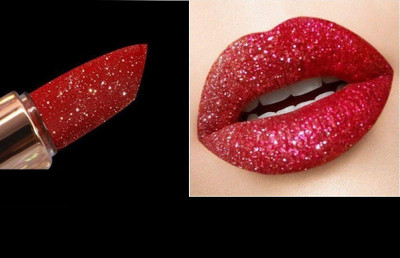 ADJD Glittering Matte Lipstick you can also used eyes and cheeks multipurpose Looks(Red, 3.8 g)