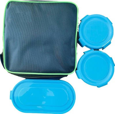 Siya Shine 3 containers lunch box 2 Stainless Steel bowl,1 chapatti tray, bag (Hanging Bag) 3 Containers Lunch Box(550 ml, Thermoware)