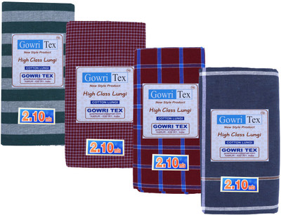 GOWRI TEX Checkered Multicolor Lungi
