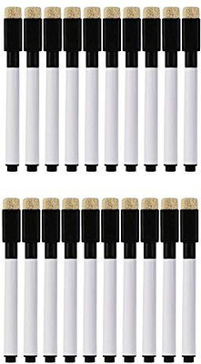 KRYTONE Set Of 20 Black Magnetic Whiteboard Pen Erasable Marker(Set of 20, Black)
