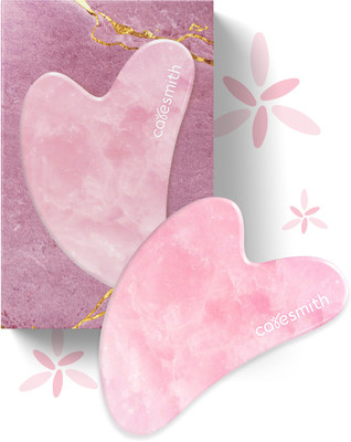 caresmith CS672 Bloom Rose Quartz Gua Sha Face Tool Massager(Pink)
