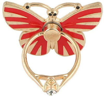 befunky Finger Ring for All Mobile Phone and Tablet (Universal) Red Butterfly Mobile Holder