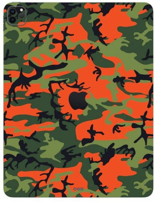 Orgic India Ipad Pro 12.9 Gen 4 Mobile Skin(Camo Green & RED)