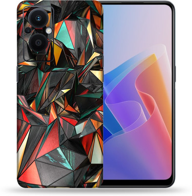 OggyBaba Oppo F21 Pro 5g, Polygon Red Mobile Skin(Multicolor)