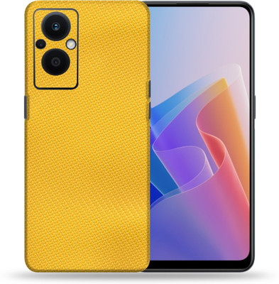 OggyBaba Oppo F21 Pro 5g, Carbon Fiber Yellow Mobile Skin(Yellow)