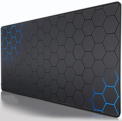 PEARIVE Gaming Mousepad Anti-Slip Extended XXL 700mmx300mm For Desktop Non Slip Base Mousepad(Black, Blue)