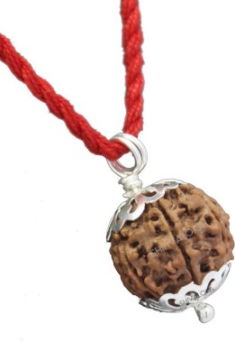 Senroar 7 Mukhi (Seven Faced) Rudraksha Pendant Silver Wood Pendant