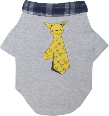 Lulala T-shirt for Dog, Cat(GREY-YELLOW)