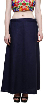 Diva Secret Women's Navy Blue Cotton Petticoat Saree Cotton Underskirt Sari Pure Cotton Petticoat Cotton Blend Petticoat(Free)