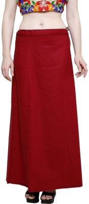 Diva Secret Women's Dark Maroon Cotton Petticoat Saree Cotton Underskirt Sari Pure Cotton Petticoat Cotton Blend Petticoat(Free)