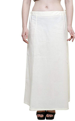 Diva World Women's Cream Cotton Petticoat Saree Underskirt Sari Pure Cotton Petticoat Pure Cotton Petticoat(Free)