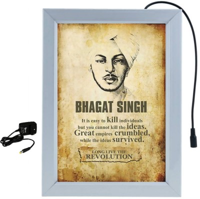 DESIGNING HUB BHAGAT SINGH MODEL NO-02, 18 inch ELECTRONIC LED FRAME(Silver)