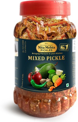 KITCHEN QUEEN NITA MEHTA Mixed Pickle | Made with Organic & Pure Mixed Vegetables & Oil Mixed Pickle(400 g)