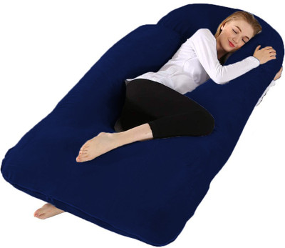 Angel Mommy Microfibre Pregnancy Pillow Pack of 1 Solid J Shape(Dark Blue)