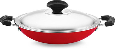 RBGIIT Appachatty with Lid 1 L capacity 22 cm diameter(Aluminium, Non-stick, Induction Bottom)