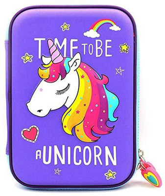 omkarzone Multipurpose Unicorn Zipper Pencil, pen Pouch for School / College Student Pouch