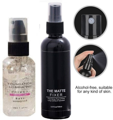 Emijun Most Trending Fixer with Primer Combo Primer  - 150 ml(TRANSPARENT)