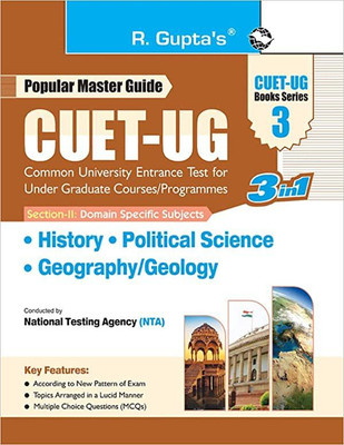 CUET-UG : Section-II (Domain Specific Subjects : History, Political Science, Geography/Geology) Entrance Test (Books Series-3) Paperback – 21 April 2022(Paperback, by RPH Editorial Board (Author)) CUET-UG : Section-II (Domain Specific Subjects : History, Political Science, Geography/Geology) Entrance Test (Books Series-3) Paperback – 21 April 2022(Paperback, by RPH Editorial Board (Author))