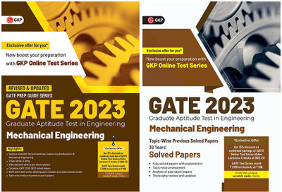 GATE 2023 : Mechanical Engineering - Guide & GATE 2023 : Mechanical Engineering - 36 Years' Topic-Wise Previous Solved Papers By GKP (Set Of 2 Books)(Paperback, G.K. Publications (P) Ltd.)