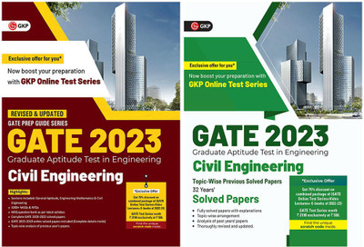 GATE 2023 : Civil Engineering - Guide & GATE 2023 : Civil Engineering - 32 Years' Topic Wise Previous Solved Papers By GKP (Set Of 2 Books)(Paperback, G.K. Publications)