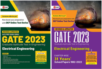 GATE 2023 : Electrical Engineering - Guide & GATE 2023 : Electrical Engineering - 31 Years' Chapterwise Solved Papers (1992-2022) By GKP (Set Of 2 Books)(Paperback, G.K. Publications) GATE 2023 : Electrical Engineering - Guide & GATE 2023 : Electrical Engineering - 31 Years' Chapterwise Solved Papers (1992-2022) By GKP (Set Of 2 Books)(Paperback, G.K. Publications)
