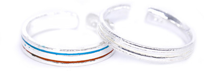 jsaj MEENA BAND TOERING Silver Silver Plated Toe Ring