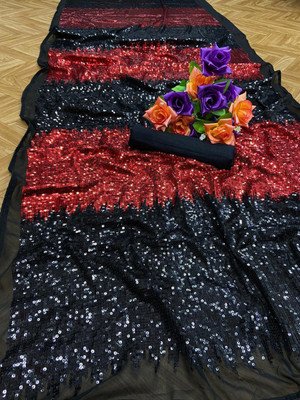 ENCLIQ Georgette Self Design, Paisley Blouse Material