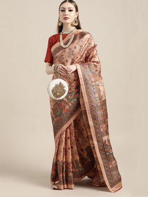 Ratnavati Self Design Bollywood Georgette Saree(Beige)
