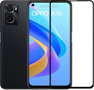 INFINITYWORLD Edge To Edge Tempered Glass for OPPO A76(Pack of 1)