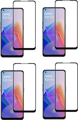 ISAAK Edge To Edge Tempered Glass for OPPO F21 Pro (4G), OPPO F21 Pro (5G) Edge to Edge, Full Glue, 11D Tempered Glass(Pack of 4)