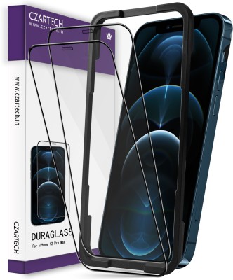 CZARTECH Edge To Edge Tempered Glass for Apple iPhone 12 pro max(Pack of 2)