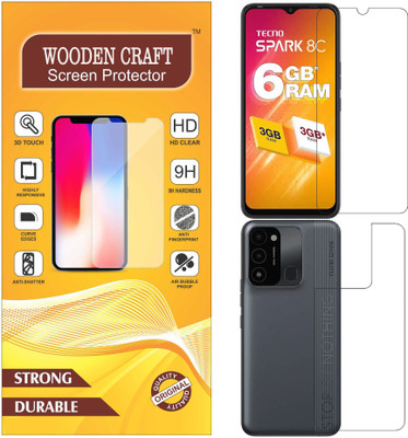 wooden craft Front and Back Screen Guard for Tecno Spark 8C {Flexible}, KG5k, Spark 8C(Pack of 2)