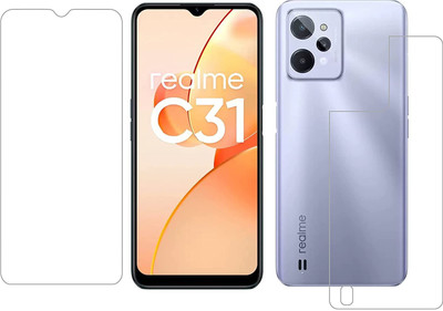 4 YARDS Front and Back Tempered Glass for Realme C31(Pack of 1)
