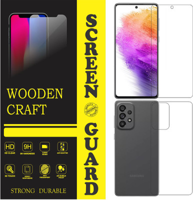 wooden craft Front and Back Tempered Glass for SAMSUNG Galaxy A73(Pack of 2)