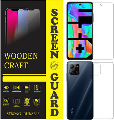 wooden craft Front and Back Tempered Glass for Infinix Hot 11 2022 {Flexible}, X675, Hot 11 2022(Pack of 2)