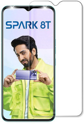 SOMTONE Tempered Glass Guard for Tecno Spark 8T(Pack of 1)